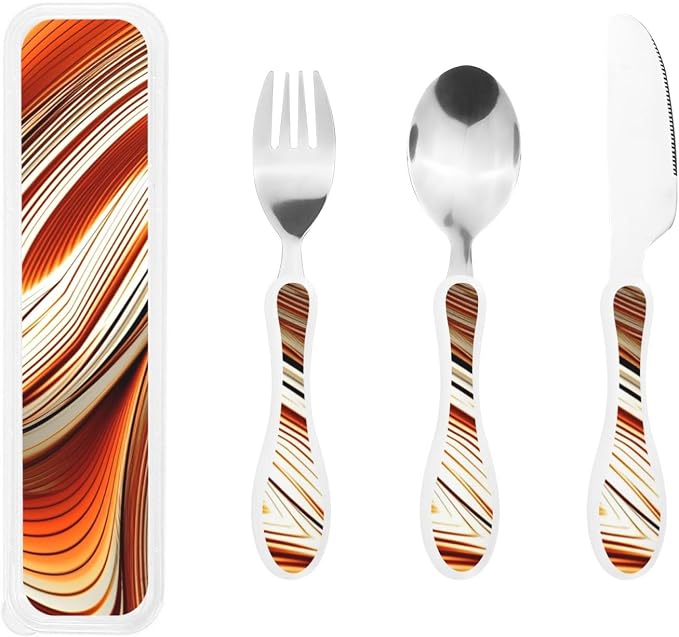 Abstract Orange White Lines