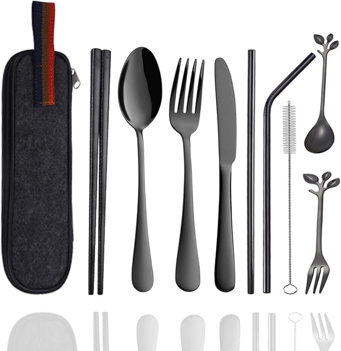 Black Cutlery Set