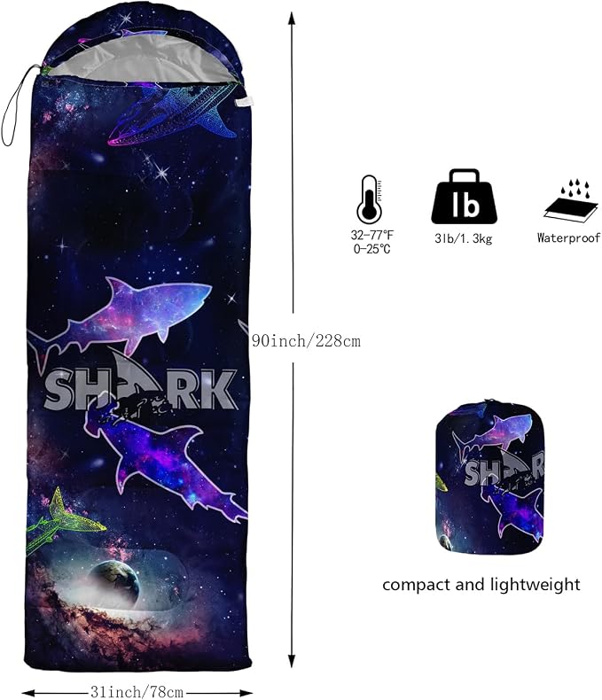 Starry Sky Shark Purple