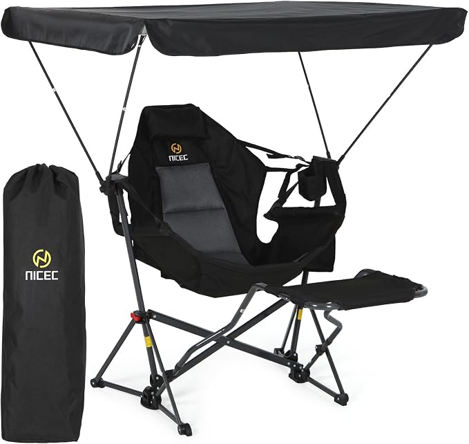Black With Footrest & Canopy 1 Pack