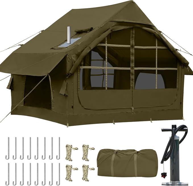 4-6 Person Skylight and Stove Jack/Green