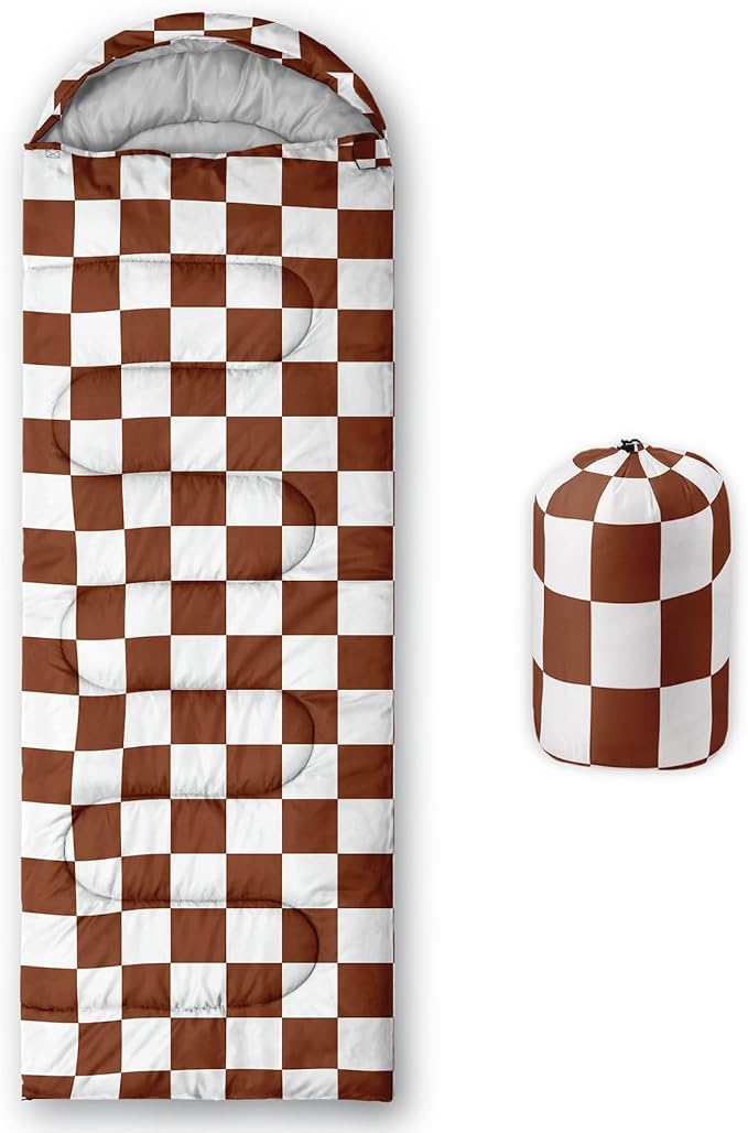 Brown and White Check