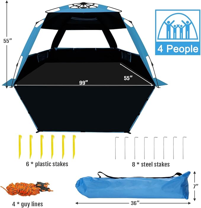 Blackout Shelter-Solid Blue