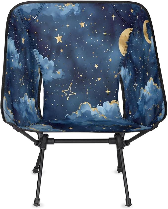 Star Moon and Cloud Print