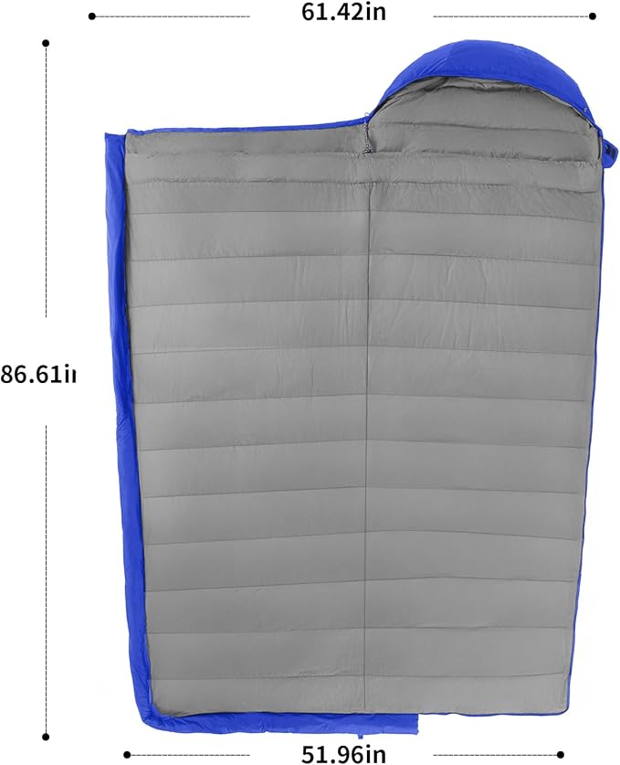 1000g Down Filling-RoyalBlue