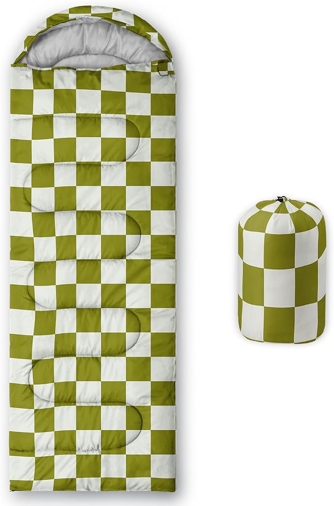 Green and White Check
