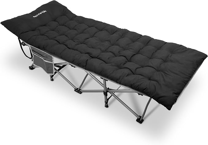 Grey Cot & Black Pad