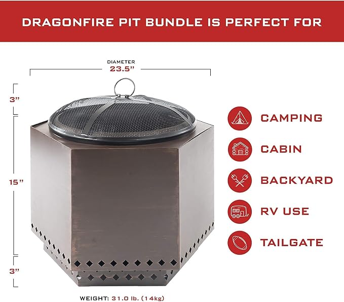 Bronze Backyard Smokeless Firepit