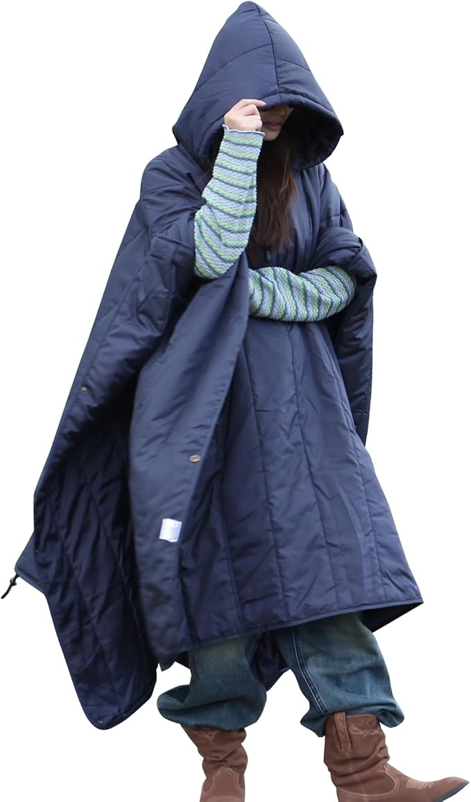Navy Blue - Wearable Camping Blanket