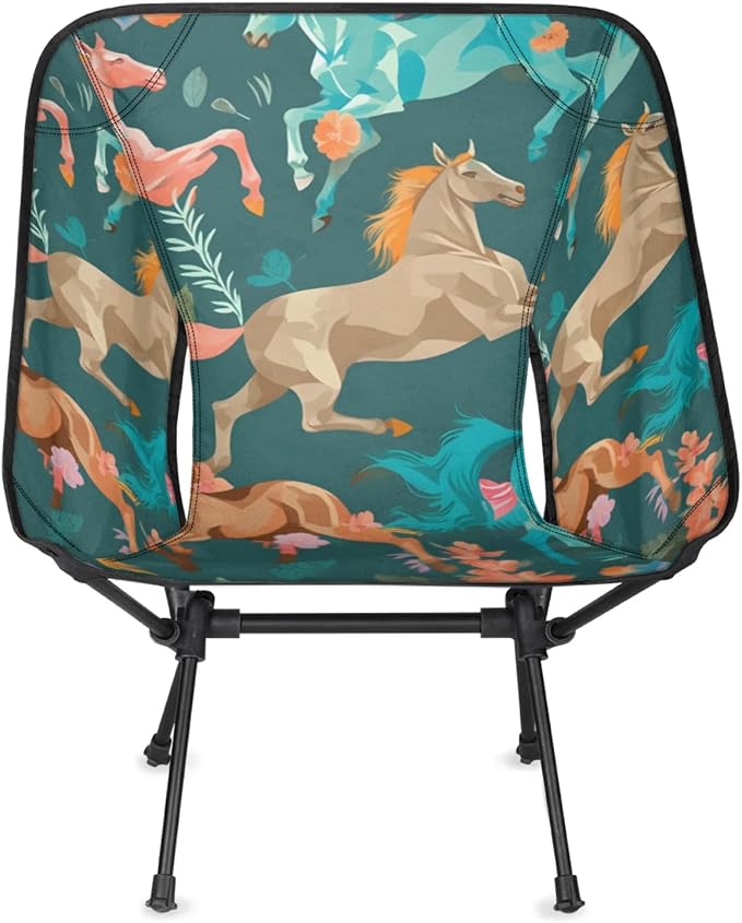 Horses Flowers Print