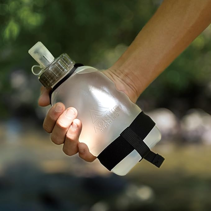 02 Water Bottle with Strap - 420ml/14.2oz - 1 Pack