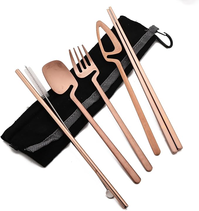 Rose gold - Black pouch