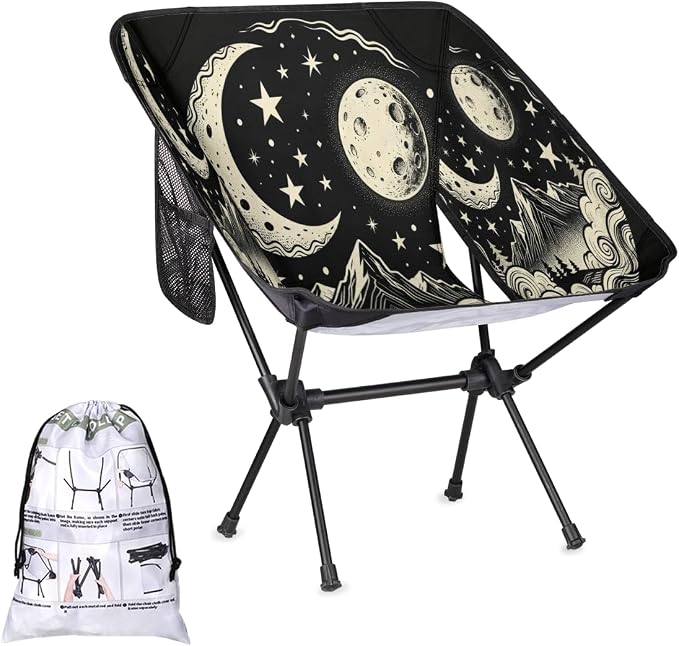 Moon Mountain Stars Design