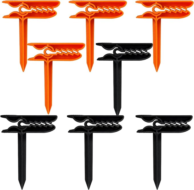 4pcs Black+4pcs Orange
