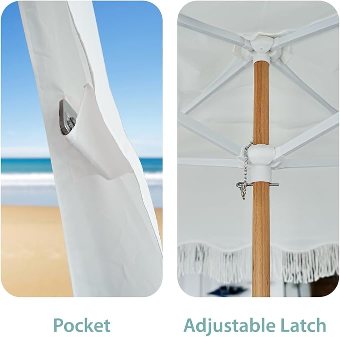 Elegant White with Colorful Beach Blanket