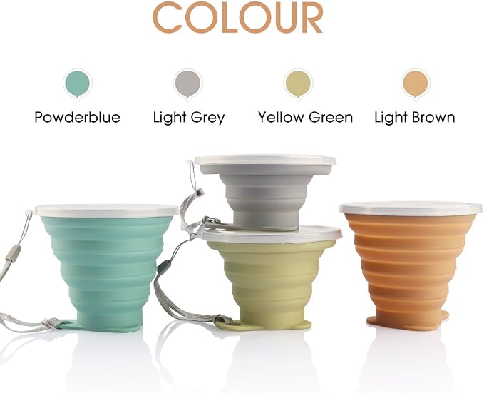 4 Pack-Powderblue-Light Gray-Yellow Green-Light Brown