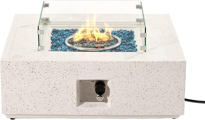 Terrazzo White+Blue Glass