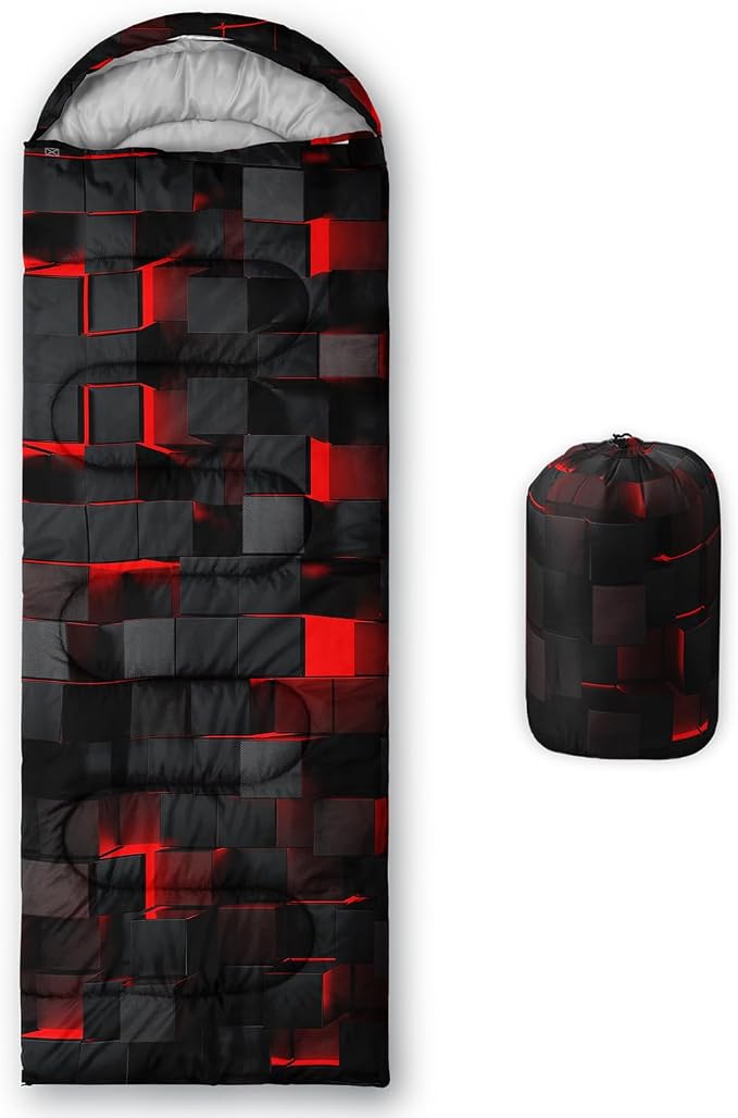 Red and Black Geometry Honeycomb