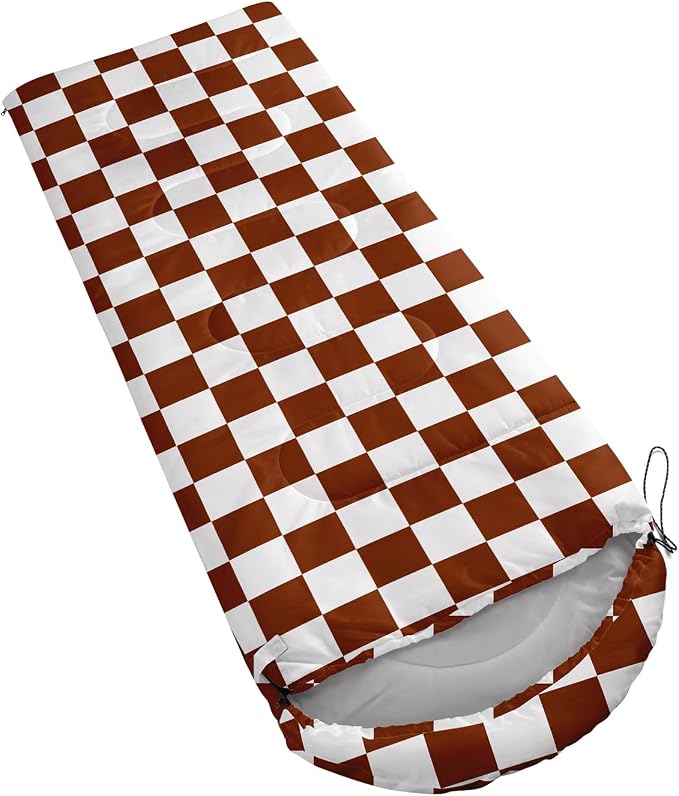 Brown and White Check