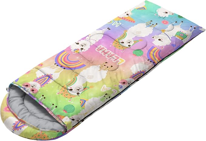Cartoon Rainbow Alpaca