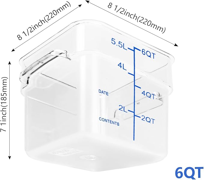 6.0 Qt-Blue Lids