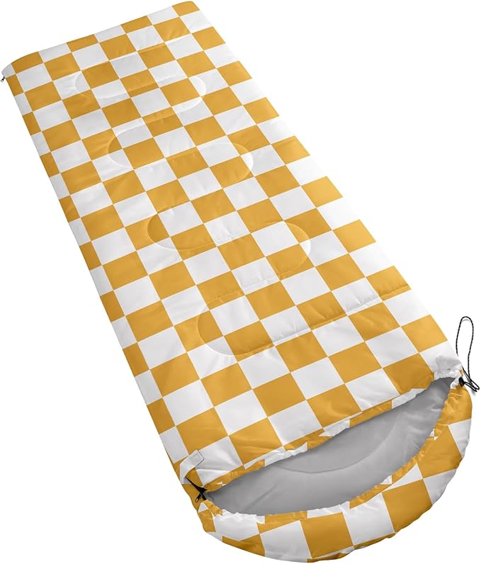 Orange and White Check