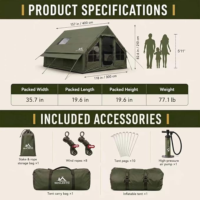 Green- with Waterproof Pad & Fireproof Mat