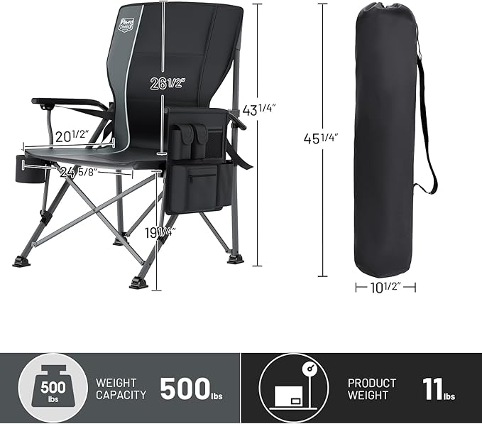 Aluminum Lumbar Support Black-2 Set