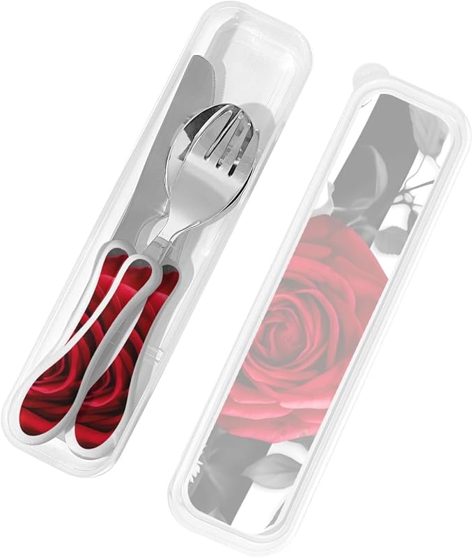 Black White Stripes Red Rose Flowers