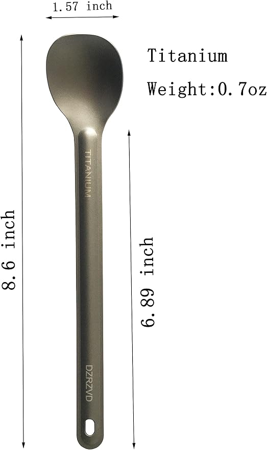 Titanium Long Handle Spork and Spoon