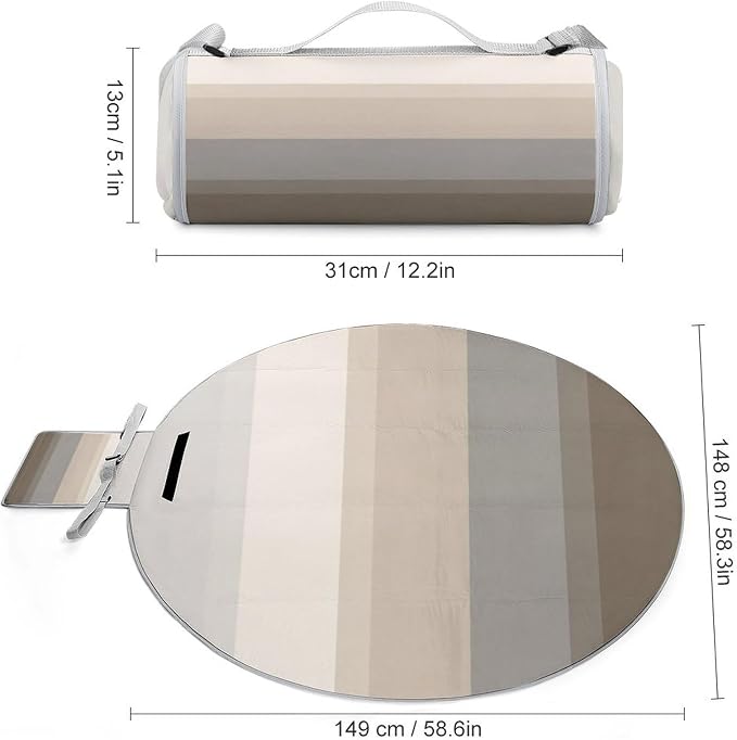 Chic Taupe, Cream and Gray Striped