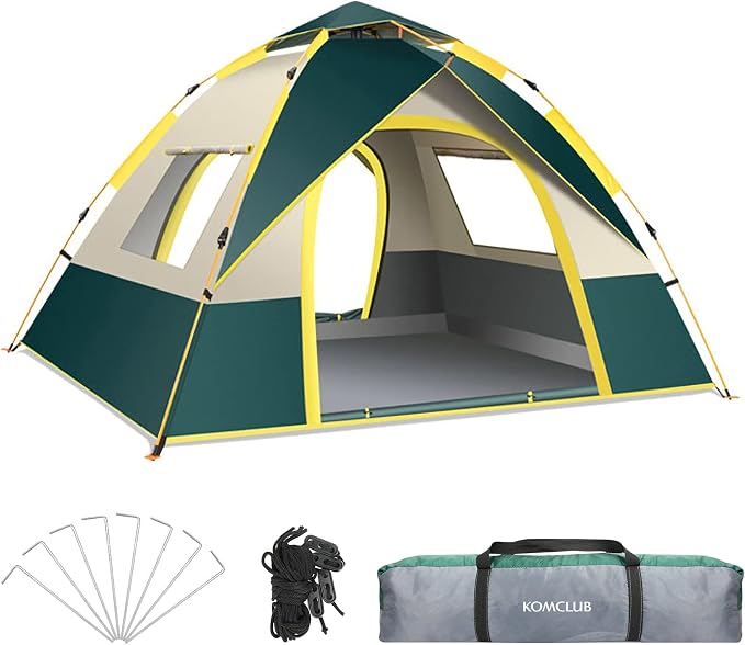 Green with doors and windows 3-4 person
