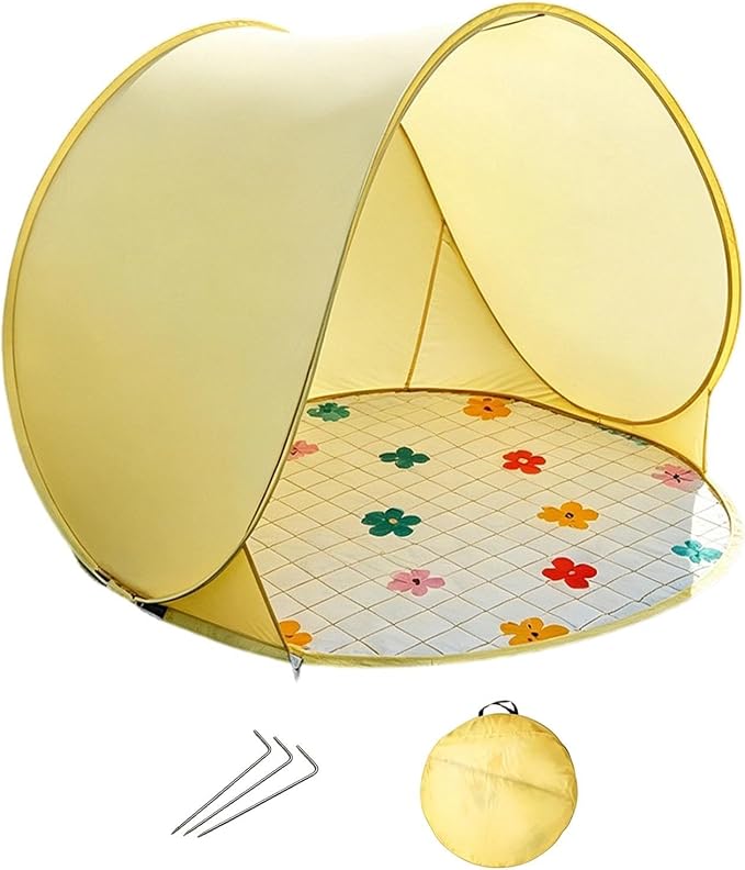 Lemon yellow flower tent+ground nails+storage bag