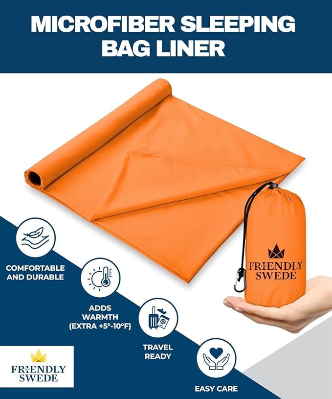 Orange Microfiber - Zipper