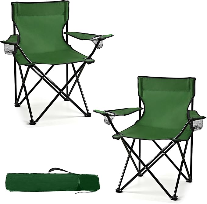 Dark Green Chairs 2pcs