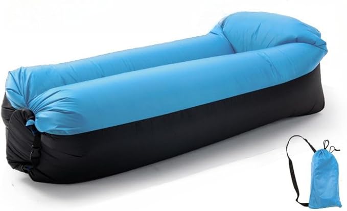 Sky Blue+black With Pillow