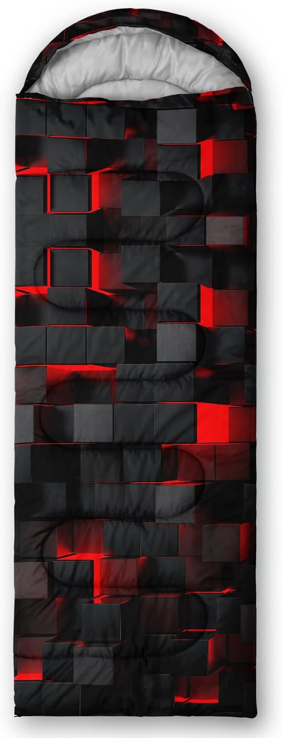 Red and Black Geometry Honeycomb