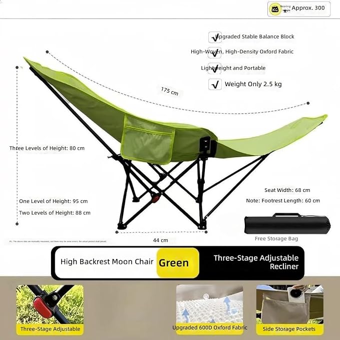 Green, 4-level Adj, With Leg Rest
