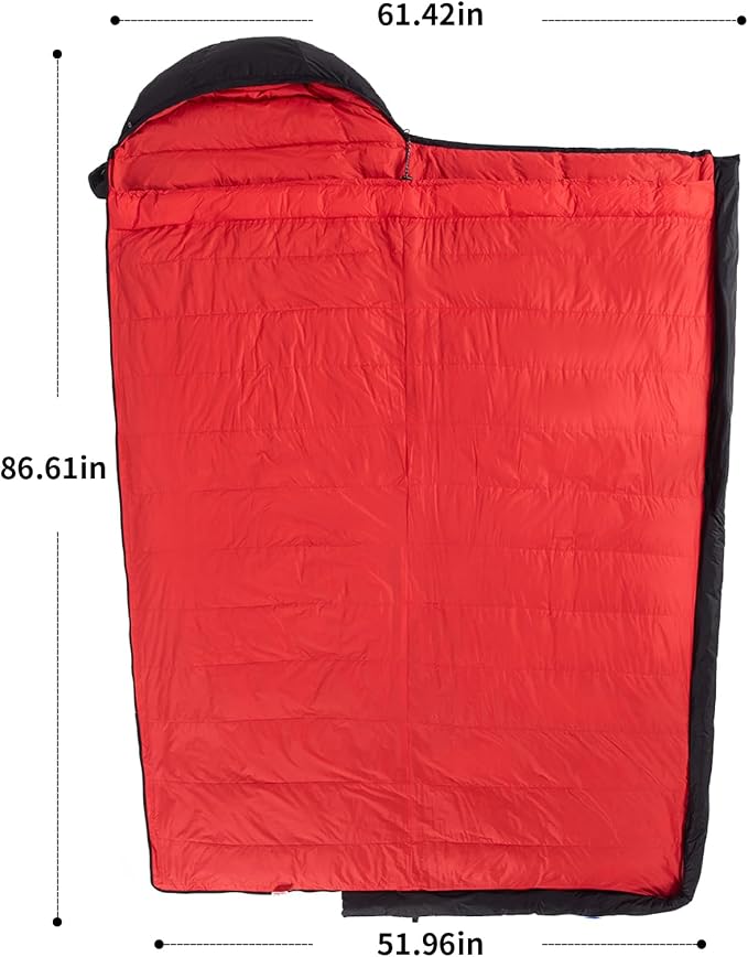 500g Down Filling-Black-Right Zip