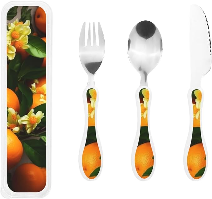 Yellow Blossom And Orange Fruits