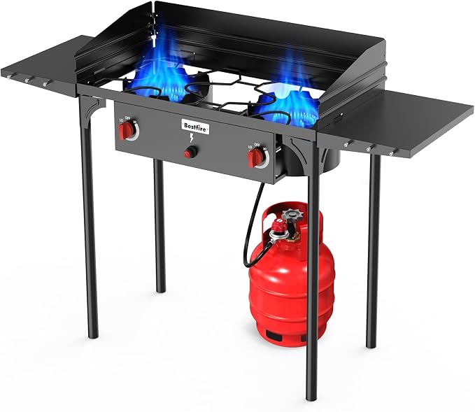 Stove-Windpanel+Auto Ignition+Side Shelves