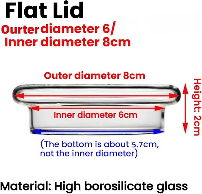 Flat lid 6/8cm