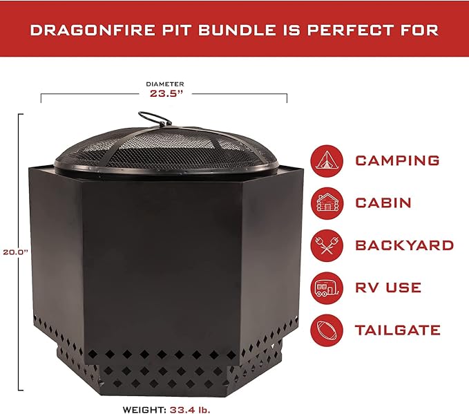 Black Backyard Smokeless Firepit