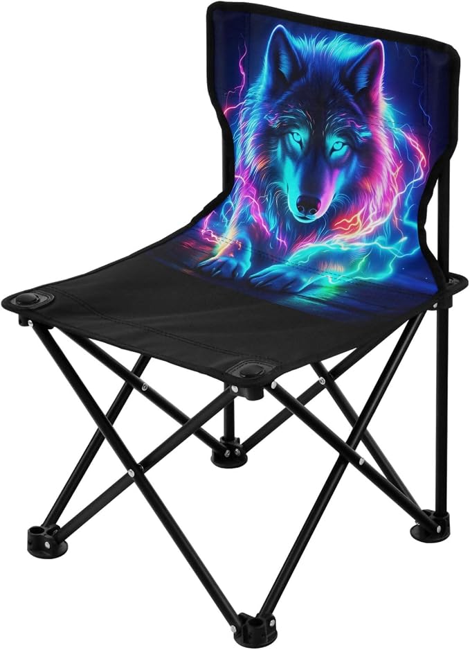 Purple Blue Galaxy Wolf