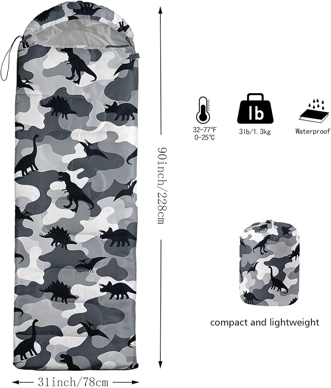 Gray Camo Dinosaur