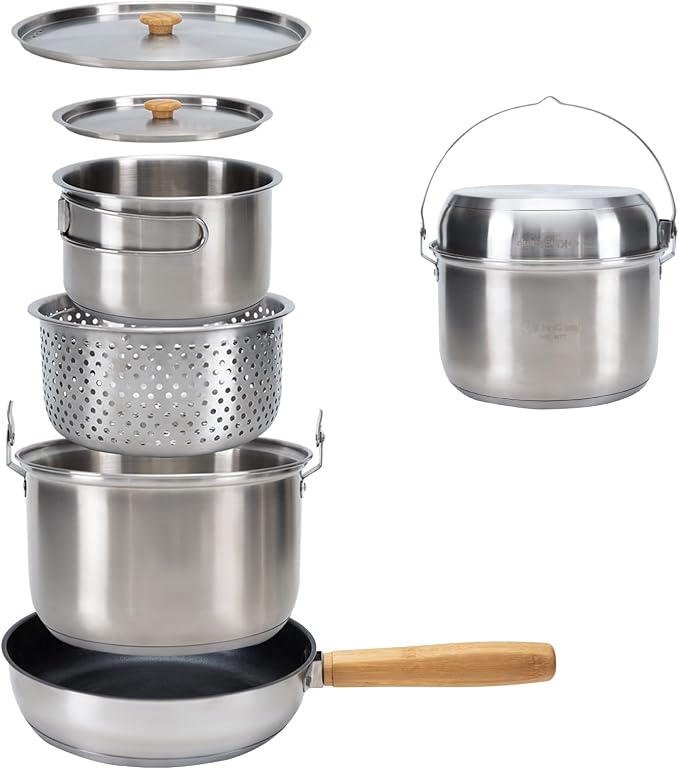 SILVER-4-6 PERSON COOKWARE SET