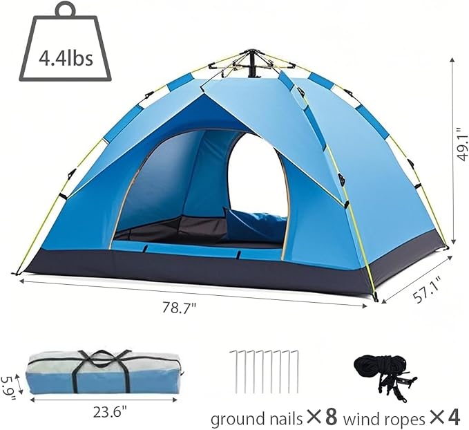 Single-layer Instant Tent | Blue | 2 Person