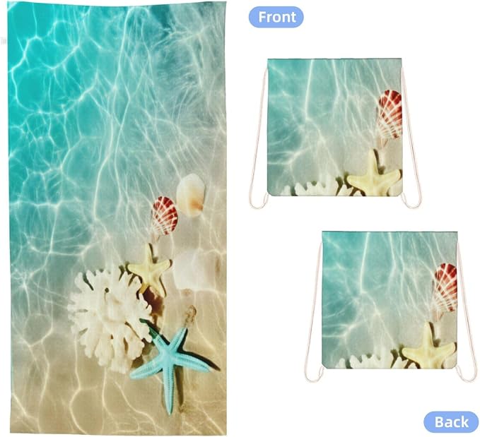 Blue Sea With Starfish Shell Creatures