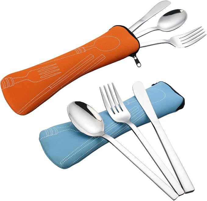 Orange and sky blue