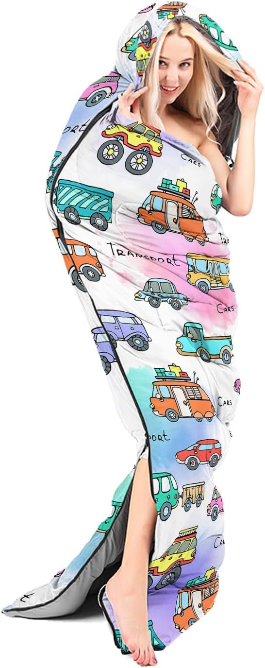 Colorful Tie Dye Cartoon Car